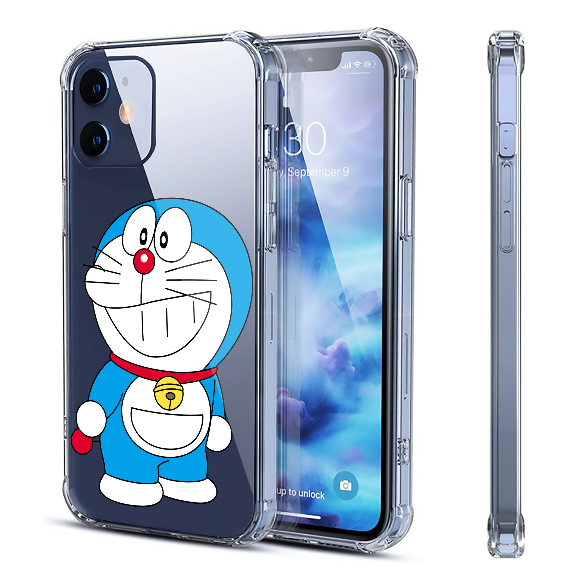 （画像用） ドラえもん Doraemon 【iPhone 12シリーズ対応】透明スマホケース（クリアソフトケース）